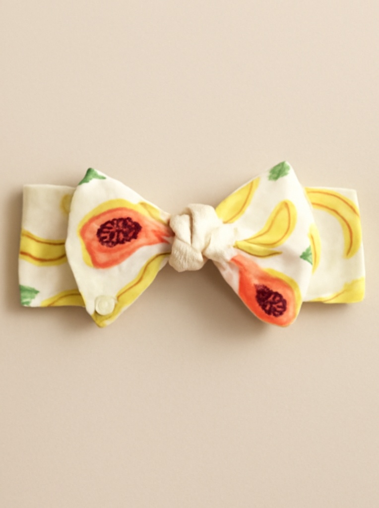 Papaya and Banana Fruit Plush Headband for Babies